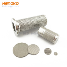 90 100 Micron sintered porous metal powder stainless steel 304 316L filter cylinder wire mesh strainer